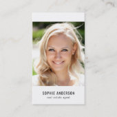 ソーシャルメディア白黒プロフィール写真 名刺 (正面)