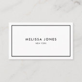 ソーシャルメディア白黒ミニマリスト 名刺 (正面)