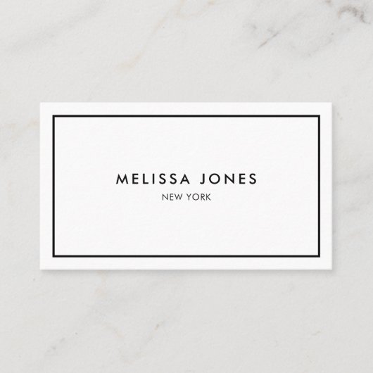 ソーシャルメディア白黒ミニマリスト 名刺 (正面)