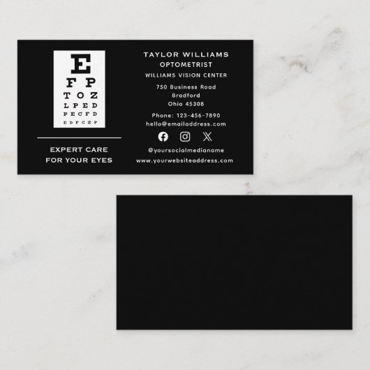 ソーシャルメディア眼科眼科医 名刺 (正面/裏面)