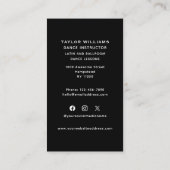 ソーシャルメディア社交ダンスダンス先生踊り学校 名刺 (裏面)