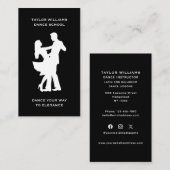 ソーシャルメディア社交ダンスダンス先生踊り学校 名刺 (正面/裏面)