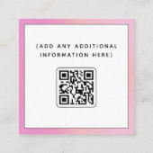 ソーシャルメディア管理者ソーシャルメディアQRコード夏 スクエア名刺 (裏面)