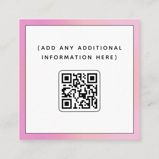 ソーシャルメディア管理者ソーシャルメディアQRコード夏 スクエア名刺 (裏面)