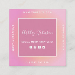 ソーシャルメディア管理者ソーシャルメディアQRコード夏 スクエア名刺