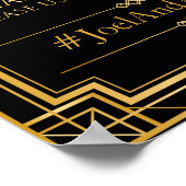 ソーシャルメディア結婚ハッシュタグの看板ポスター ポスター (角)