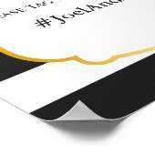 ソーシャルメディア結婚ハッシュタグの看板ポスター ポスター (角)