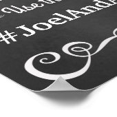 ソーシャルメディア結婚ハッシュタグの看板ポスター ポスター (角)