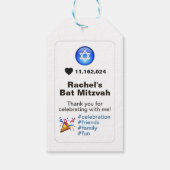 ソーシャルメディア絵文字バルミツワーまたはバー(ユダヤ教の)バル・ミツバー ギフトタグ (裏面)