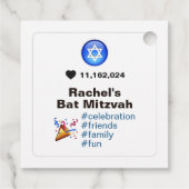 ソーシャルメディア絵文字バルミツワーまたはバー（ユダヤ教の）バル・ミツバー フェイバータグ (裏面)