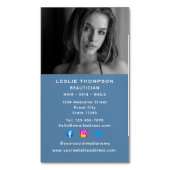 ソーシャルメディア美容師ビューティシアンバーティカル マグネット名刺 (正面縦)