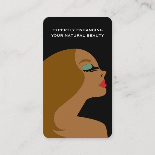 ソーシャルメディア美容師メイクアップアーティスト美容師 名刺 (正面)