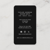 ソーシャルメディア美容師メイクアップアーティスト美容師 名刺 (裏面)