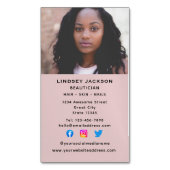 ソーシャルメディア美容師美容師垂直 マグネット名刺 (正面縦)