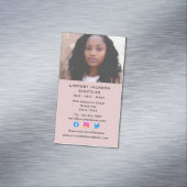 ソーシャルメディア美容師美容師垂直 マグネット名刺 (インサイチュ)