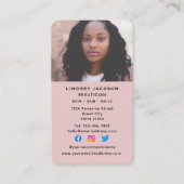 ソーシャルメディア美容師美容師垂直 名刺 (正面)