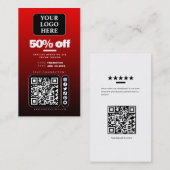 ソーシャルメディア製品の価格ラベル/販売プロモーションカード 名刺 (正面/裏面)