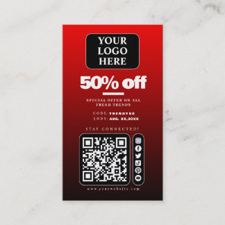 ソーシャルメディア製品の価格ラベル/販売プロモーションカード 名刺