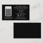 ソーシャルメディア計算機会計士お金の位牌 名刺 (正面/裏面)