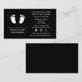 ソーシャルメディア託児ベビーシッターNannyベビー足 名刺 (正面/裏面)