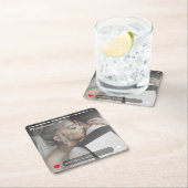 ソーシャルメディア記事の投稿結婚写真 スクエアペーパーコースター (インサイチュ)