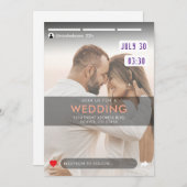 ソーシャルメディア記事の投稿結婚写真 招待状 (正面/裏面)