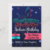 ソーシャルメディア誕生日招待状10代の、音楽アプリ 招待状 (正面)