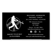 ソーシャルメディア野球コーチソフトボールインストラクター マグネット名刺 (正面)