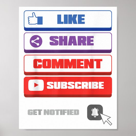 ソーシャルメディア いいね シェア コメント 登録 Vlogger ポスター (正面)