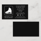ソーシャルメディア アイススケート インストラクター スポーツコーチ 名刺 (正面/裏面)
