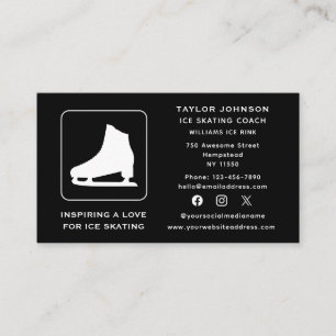ソーシャルメディア アイススケート インストラクター スポーツコーチ 名刺