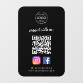 ソーシャルメディア ウィンドウクリング | インスタグラム フェイスブック QR ウィンドウサイン (シート)