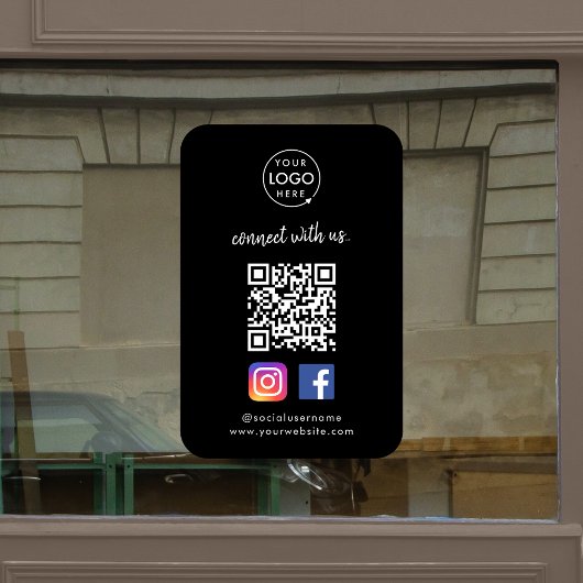 ソーシャルメディア ウィンドウクリング | インスタグラム フェイスブック QR ウィンドウサイン