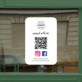 ソーシャルメディア ウィンドウクリング | インスタグラム フェイスブック QR ウィンドウサイン