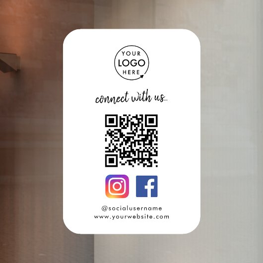 ソーシャルメディア ウィンドウクリング | インスタグラム フェイスブック QR ウィンドウサイン