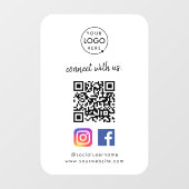 ソーシャルメディア ウィンドウクリング | インスタグラム フェイスブック QR ウィンドウサイン (シート)
