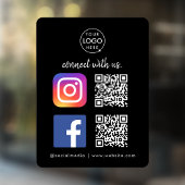 ソーシャルメディア ウィンドウステッカー | インスタグラム フェイスブック QR ウィンドウサイン