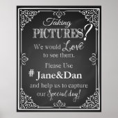 ソーシャルメディア ウェディング サイン 黒板 プリント (正面)