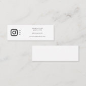 ソーシャルメディア&ウェブサイトミニマリスシンプルトホワイトIG スキニー名刺 (正面/裏面)