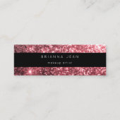 ソーシャルメディア – オール&ウェブサイトホットピンクグリッター スキニー名刺 (正面)