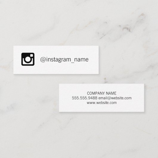 ソーシャルメディア スキニー名刺 (正面/裏面)