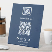 ソーシャルメディア テーブルサイン | インスタグラム ネイビー QR (インサイチュ)