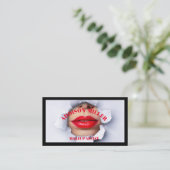 ソーシャルメディア、トレンディーメイクアップアーティストQRコード 名刺 (スタンド正面)