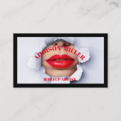 ソーシャルメディア、トレンディーメイクアップアーティストQRコード 名刺 (正面)