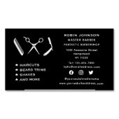 ソーシャルメディア バーバー バーバーショップ ヒゲトリミング シェーブ マグネット名刺 (正面)