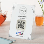 ソーシャルメディア ビジネスカード | Instagram Facebook QR 台座サイン (インサイチュ)