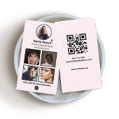 ソーシャルメディア、ピンクのインスタグラム写真 名刺