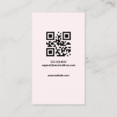 ソーシャルメディア、ピンクのインスタグラム写真 名刺 (裏面)