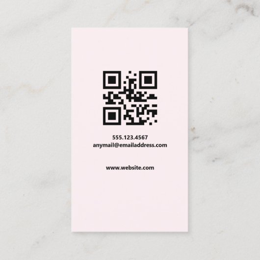 ソーシャルメディア、ピンクのインスタグラム写真 名刺 (裏面)