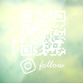 ソーシャルメディア フォロー QRコード ビジネスドア ウィンドウサイン (シート3)